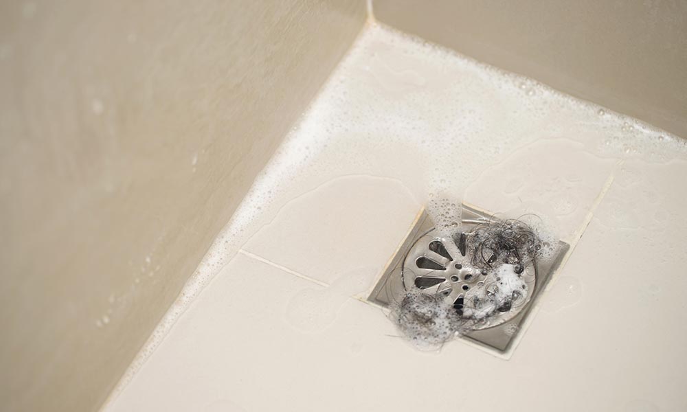 blocked shower drain